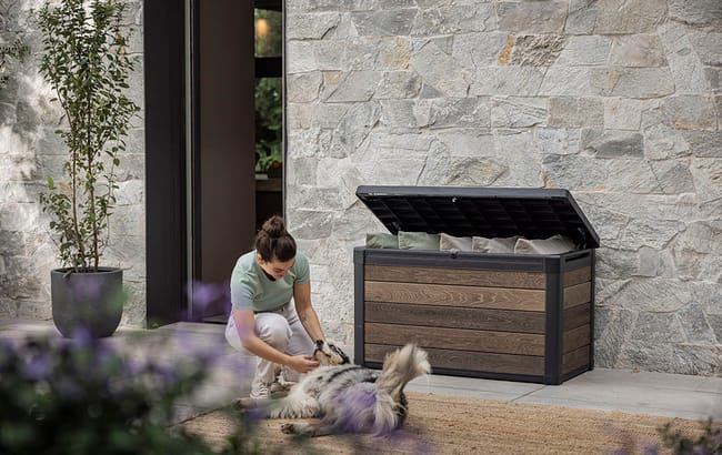 Buy Signature Walnut Brown 100 Gallon Deck Box- Keter Canada