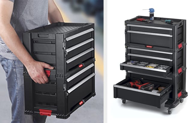 7 Drawer Rolling Tool Chest system - Black