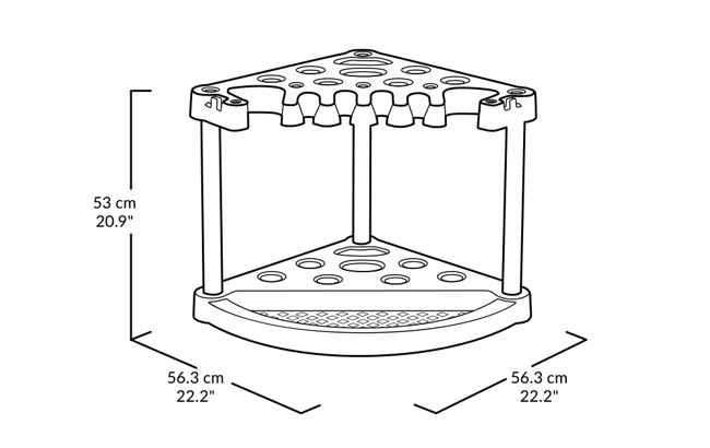 Black Corner Tool Rack for Sheds & Garage - Keter US