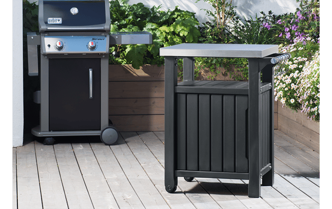 Unity Classic Barbecuetafel -76,5x52x90cm - Antraciet