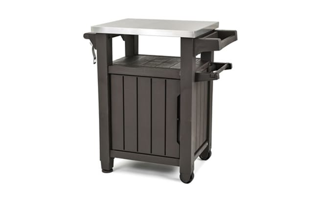 Acheter le chariot de barbecue et de rangement Unity avec comptoir en acier inoxydable – Keter Canada