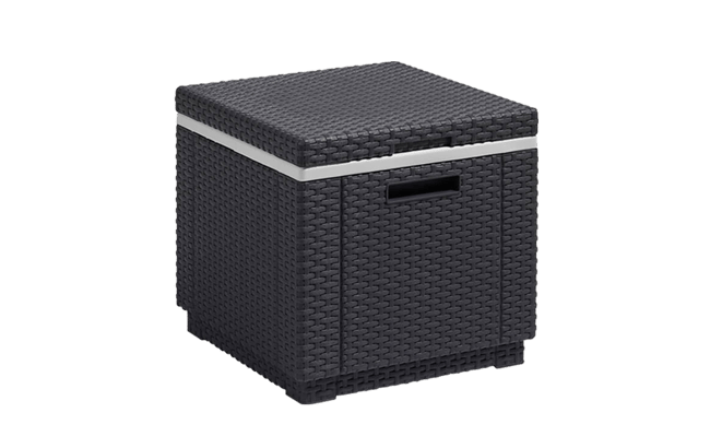 Ice Cube 40L Cool Box & Side Table - Grey