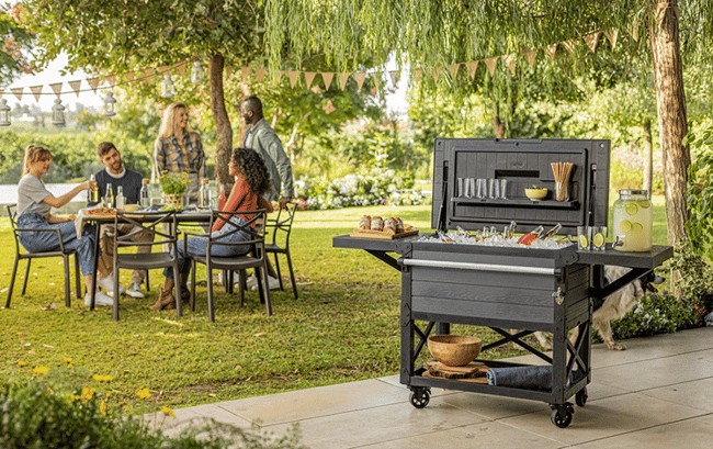 Buy Graphite Patio Cooler and Beverage Cart - Keter Canada