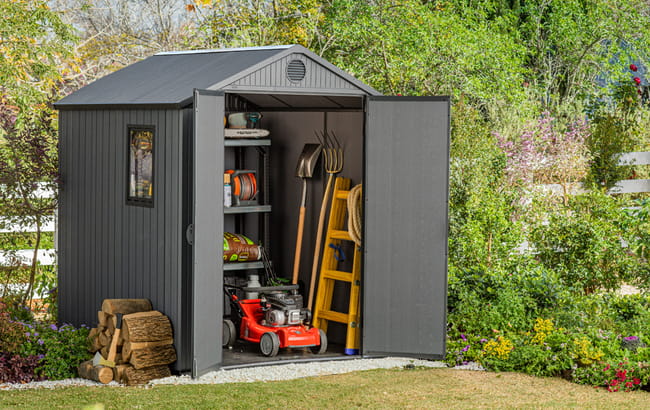 Darwin Graphite Medium Storage Shed - 6x6 Shed - Keter US