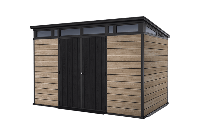 Signature Ashwood Brown Large Storage Shed - 11x7 Shed - Keter US