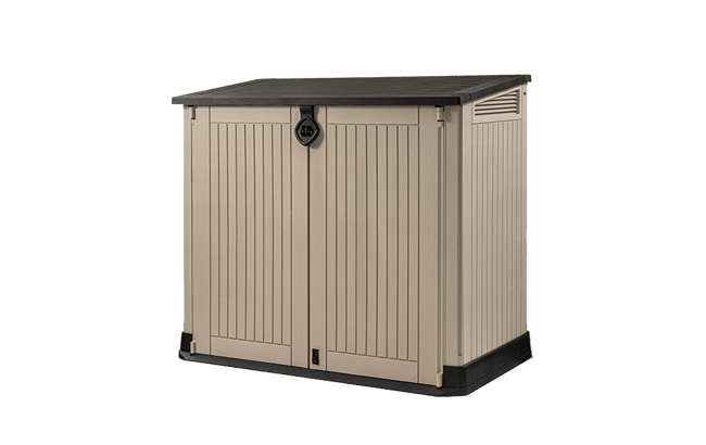 Cobertizo de exterior SIO Midi - 130x74x110 cm y 880L - Marrón