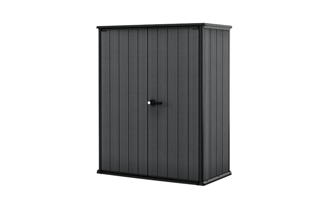 Cortina Alto Graphite Small Storage Shed - 4.6x2.4 Shed - Keter US