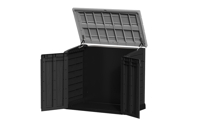 Cobertizo de exterior SIO Max - 145,5x82x125 cm y 1200L - Gris oscuro