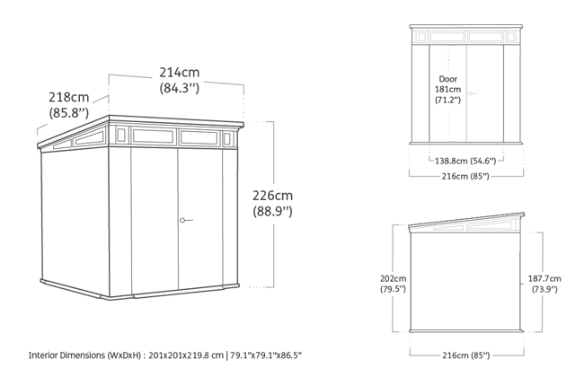 Abri de jardin Signature 77 - 4,5m2 - Marron Aspect Noyer