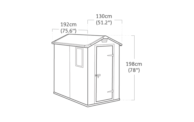 Manor Shed 6x4ft - Grey