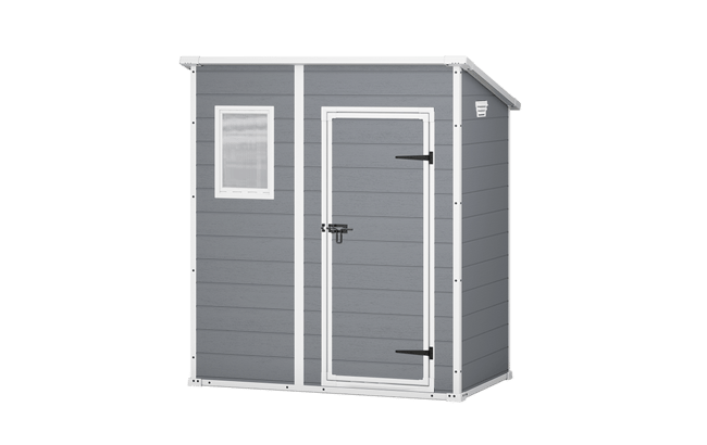 Caseta de exterior Manor Pent 6x4 - 183,5x111x200,5 cm y 1,8m2 - Gris