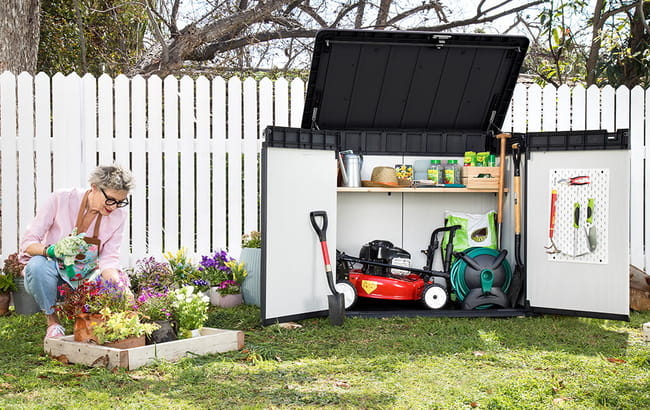 Premier XL 1150L Storage Shed - Light Grey