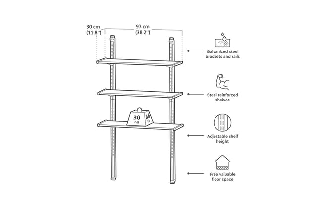 Shelving Kit 100 - Graphite