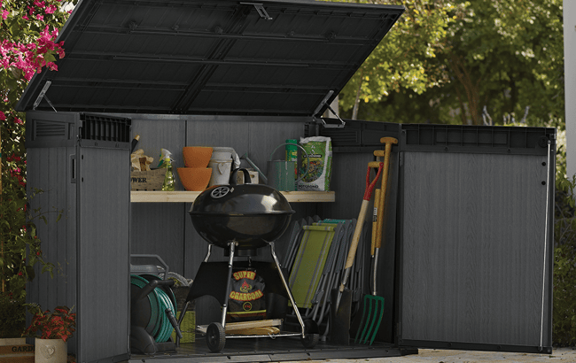 Cortina Mega Graphite Small Storage Shed - 6x3.5 Shed - Keter US