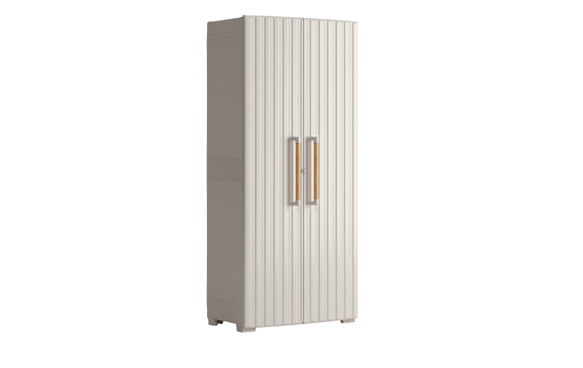 Armario escobero de exterior Groove - 180x45x80 cm. - Beige/Arena