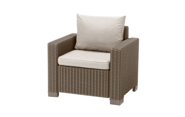 ‎California 5-zits Loungeset – 198x68x71,5cm - Cappuccino