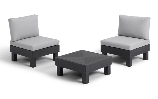 Elements 4 Seater Modular Lounge Set - Graphite