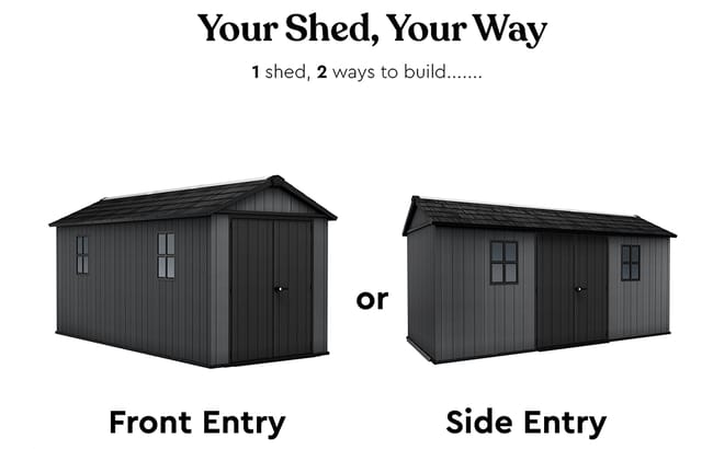 Newton Plus Shed 7.5x15ft - Grey