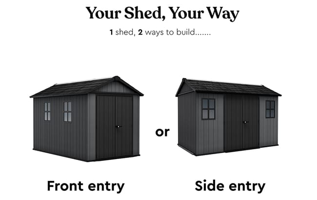 Newton Plus Shed 11x7.5ft - Grey