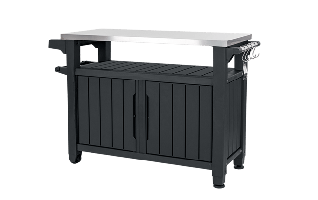 Unity XL Barbecue Tafel -123,7x54x90cm - Antraciet