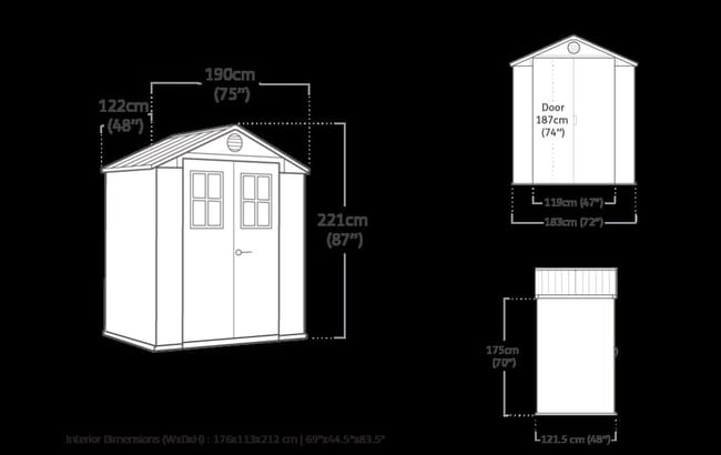 Darwin Shed 6x4ft Double Door - Green