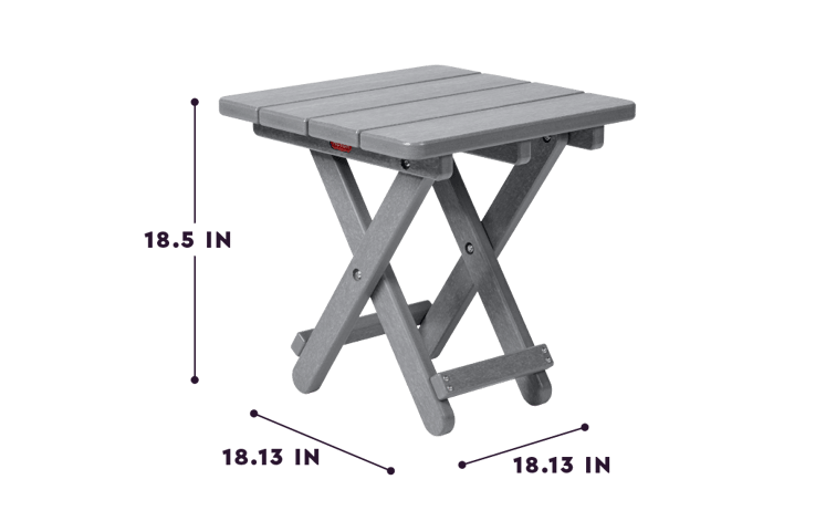 Grey Lakeside Square Small Outdoor Side Table - Keter US