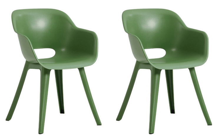 Akola Kuipstoel - set van 2 - 55x56x80cm - Vine Groen