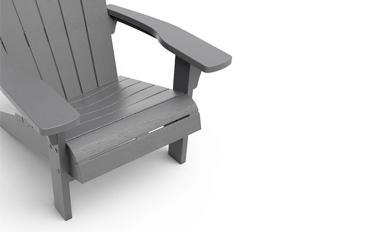 Troy Adirondack Tuinstoel - 81x80x96,5cm - Grijs