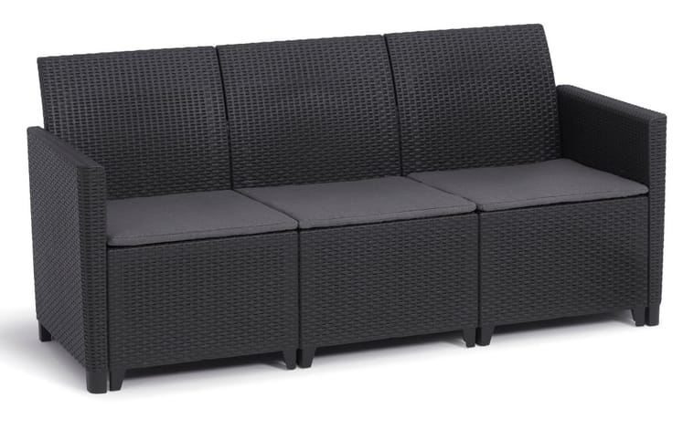 Conjunto de exterior de 4 plazas Marie - Negro