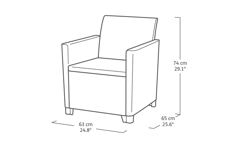 Marie 4 Sitz-Loungeset - Grau