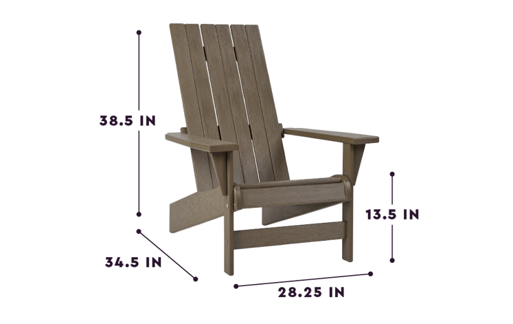 Premium Montauk Brown Outdoor Adirondack Chair - Keter