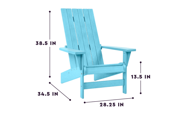 Premium Montauk Teal Outdoor Adirondack Chair - Keter