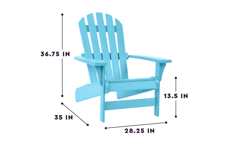 Premium Tahoe Teal Outdoor Adirondack Chair - Keter