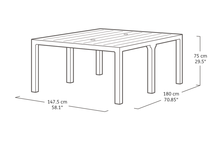 Table double Julie - Anthracite