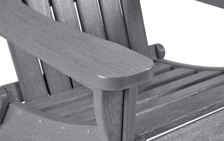 Grey Premium Willoughby Folding Adirondack Chair - Keter US