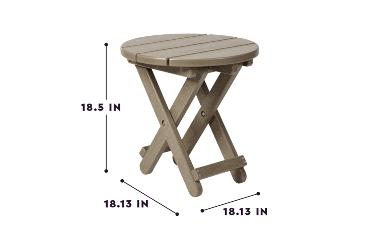 Brown Lakeside Round Small Outdoor Side Table - Keter US