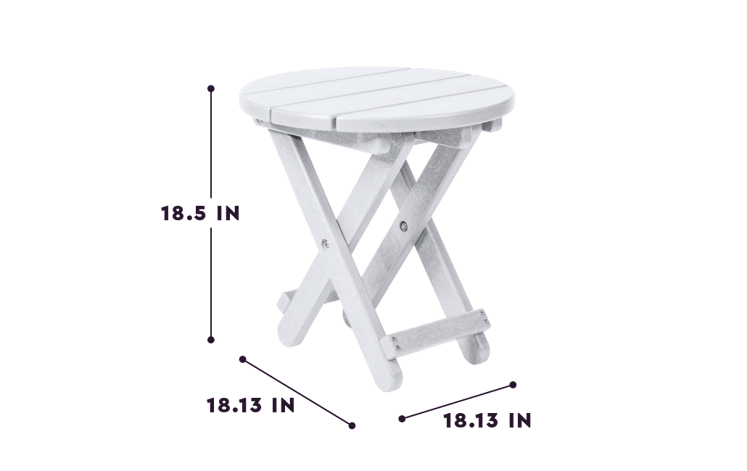 White Lakeside Round Small Outdoor Side Table - Keter US