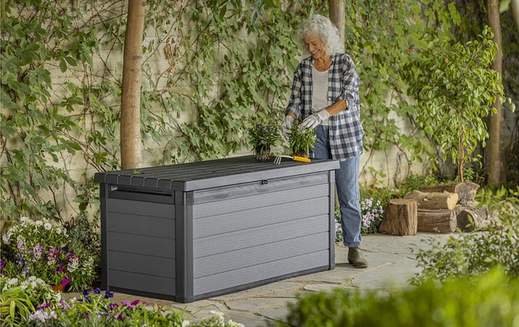 Cortina Graphite 150 Gallon Storage Deck Box - Keter US