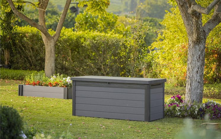 Cortina Graphite 150 Gallon Storage Deck Box - Keter US