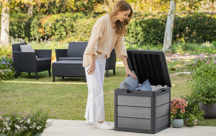 Cortina Graphite 30 Gallon Storage Deck Box - Keter US