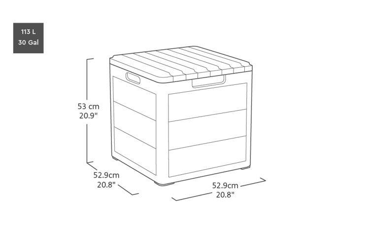 Cortina Graphite 30 Gallon Storage Deck Box - Keter US