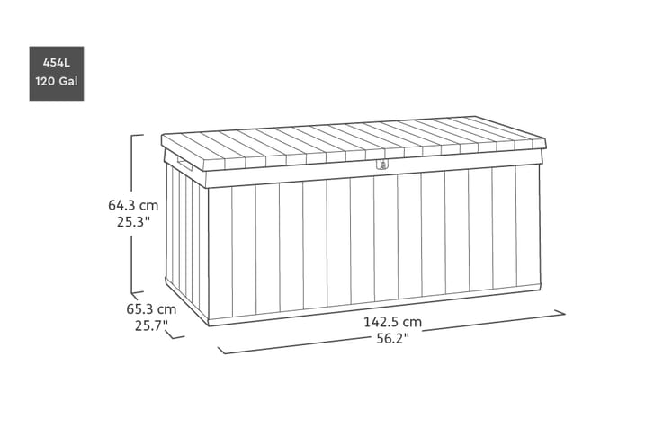 Darwin 454L Storage Box - Grey