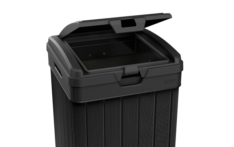 Baltimore Black Outdoor Trash Can - Keter