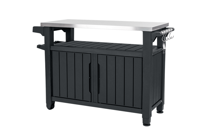 Unity XL Graphite Outdoor Kitchen Cart with Storage - Keter