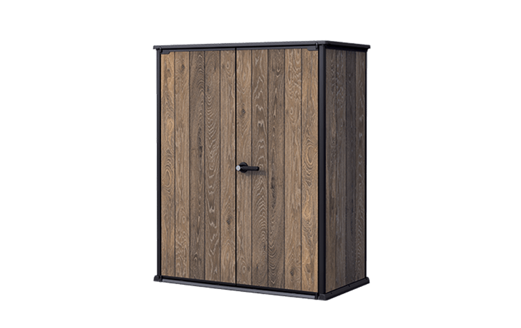 Signature High Store Storage Cabinet - Walnut Brown