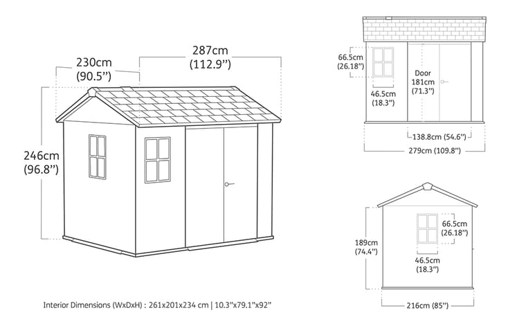 Outdoor Storage Shed - Newton Plus Shed 7.5 x 9ft - Keter US