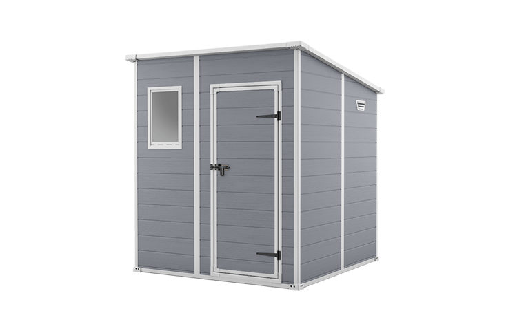 Caseta de exterior Manor Pent 6x6 - 183,5x185x200,6 cm y 3,1m2 - Gris