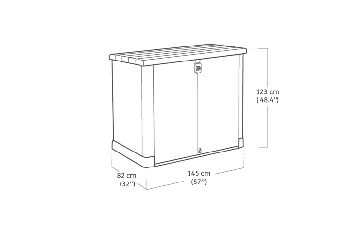 Store-it-Out Pro Opbergbox - 145,5x82x125cm - Antraciet