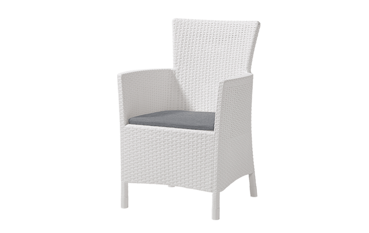 Sillón de exterior Iowa 62x60x89 cm - Blanco