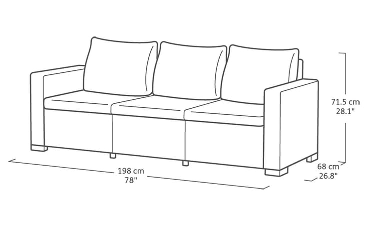 California 9 Seater Corner Lounge Set - Grey